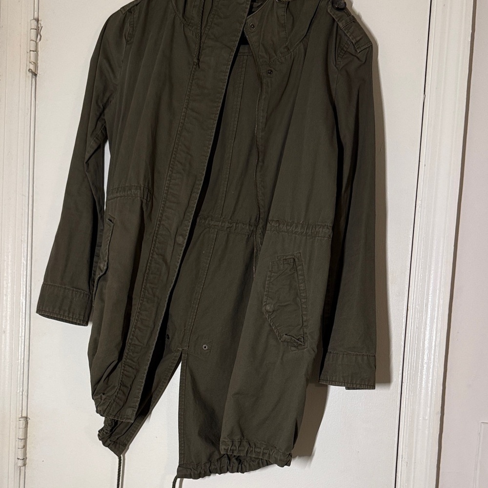 Olive Green Utility Anorak Jacket